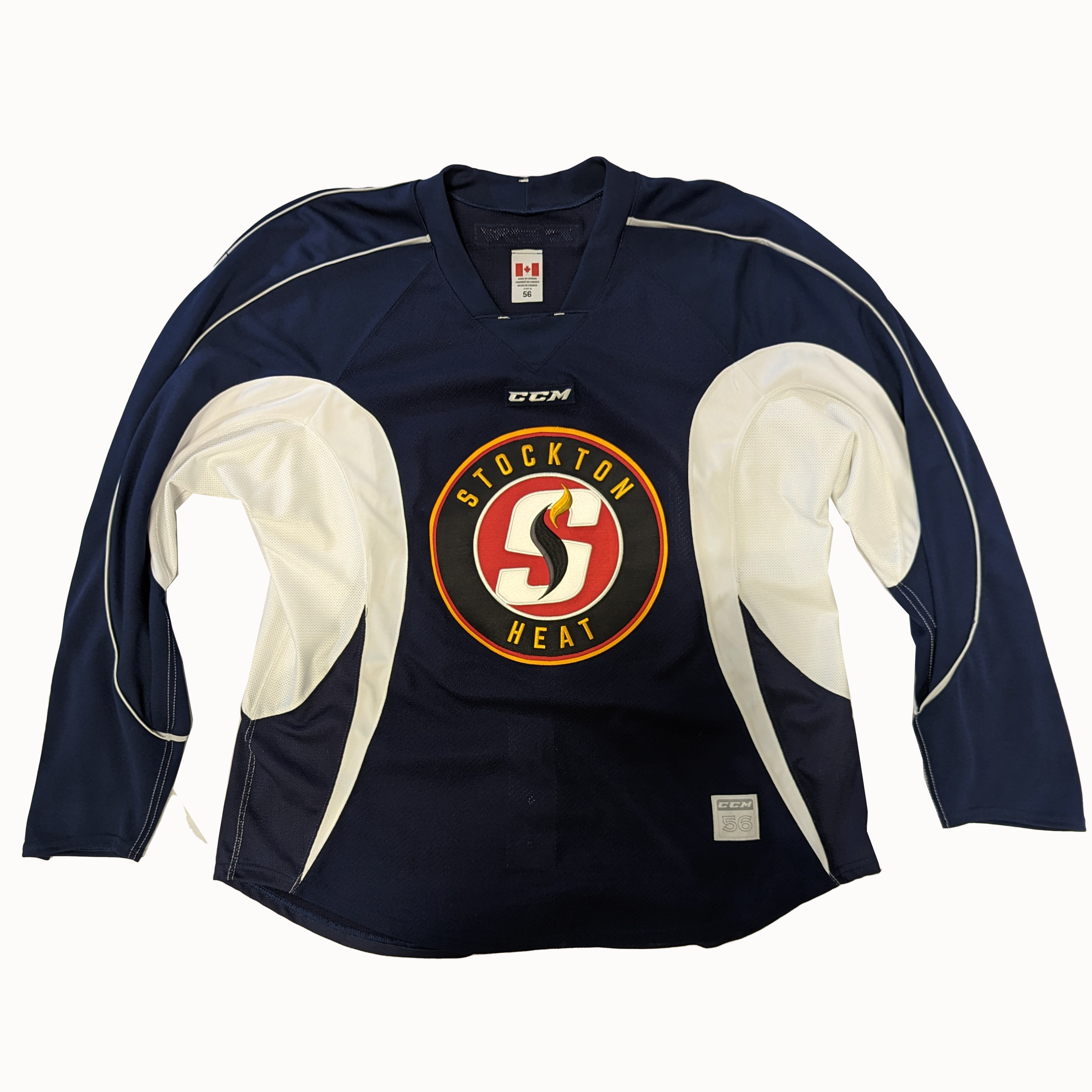 AHL - Maillot d'entraînement CCM d'occasion - Stockton Heat (bleu)